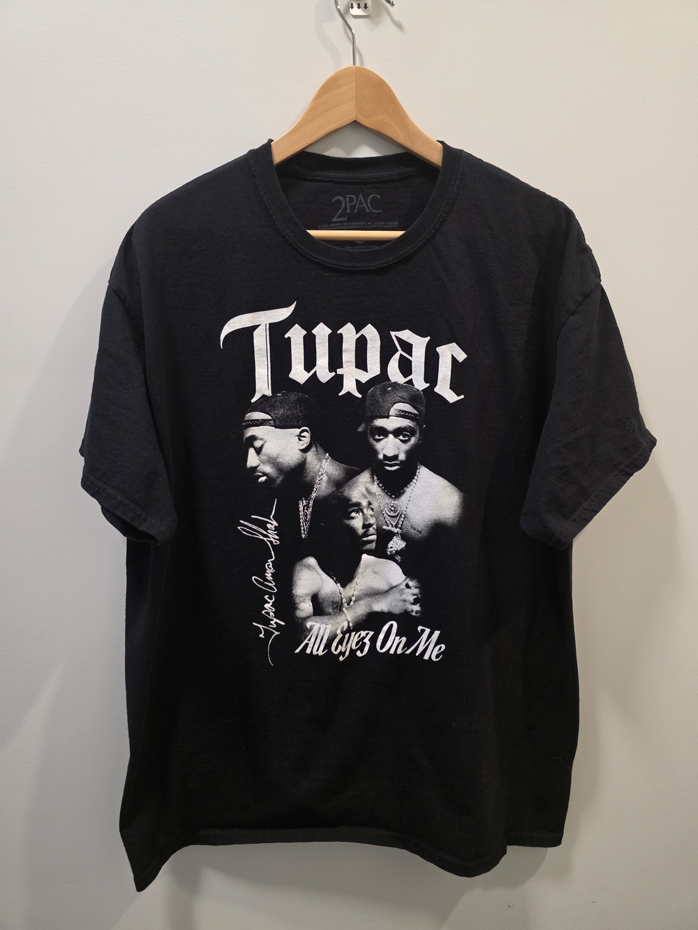 Tupac All Eyez On Me Graphic Band Tee Black XL 100% Cotton